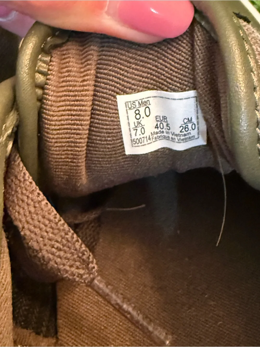 Vans Men's Atwood Olive green Low-Top Sneakers canvas-suede men 8.0